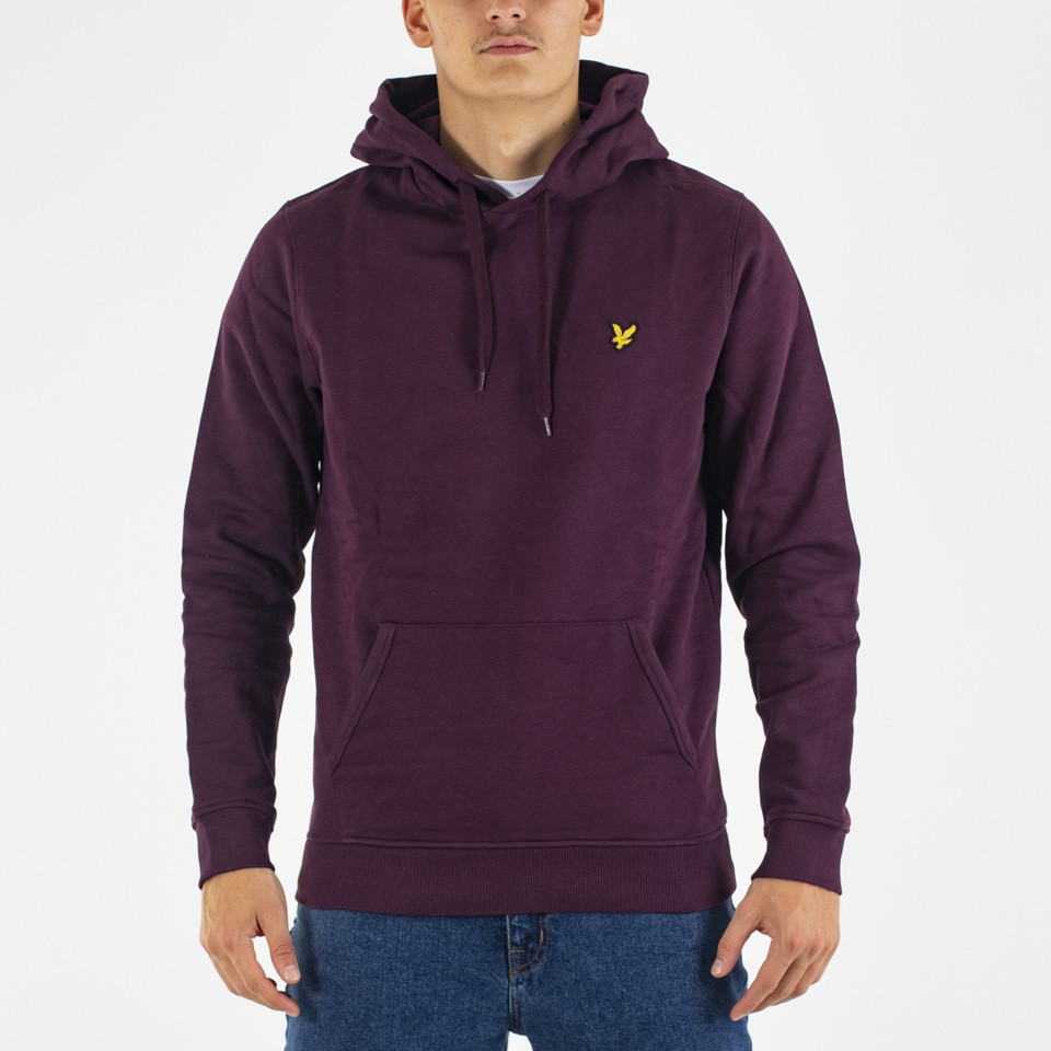 Lyle and scott online burgundy hoodie