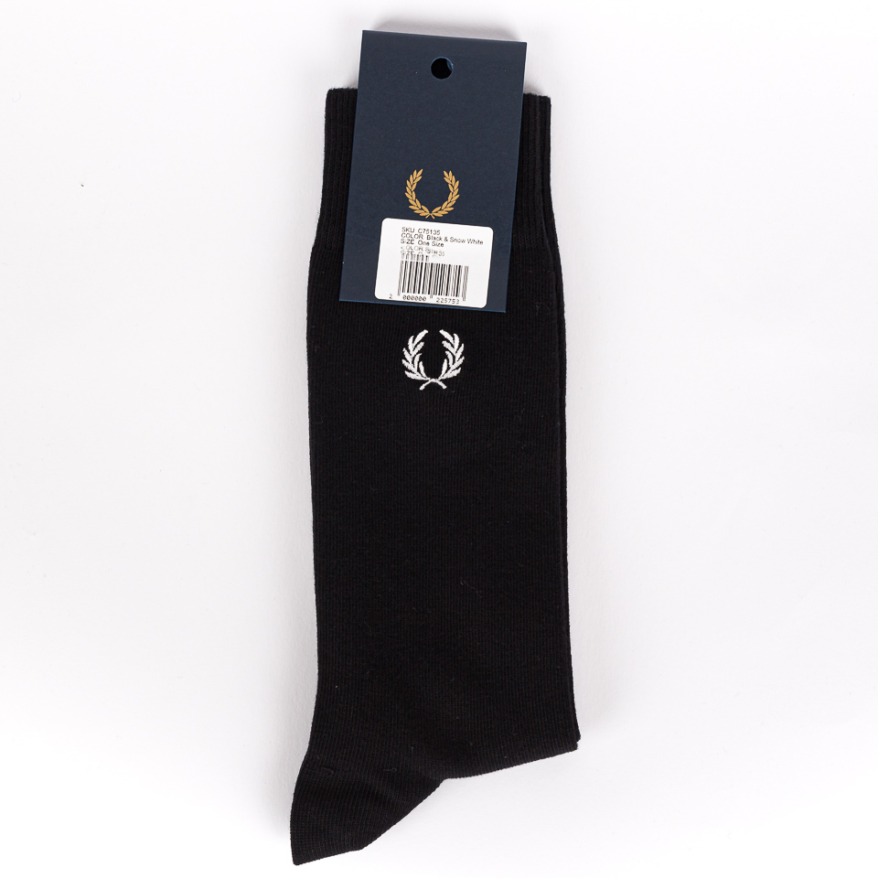 FRED PERRY☆ Classic Laurel Wreath Socks BLACK /  WHITE Accessories Fred Perry Classic Laurel Wreath Sock | The Firm