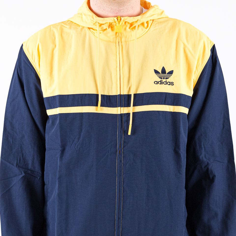 Blue adidas windbreaker on sale