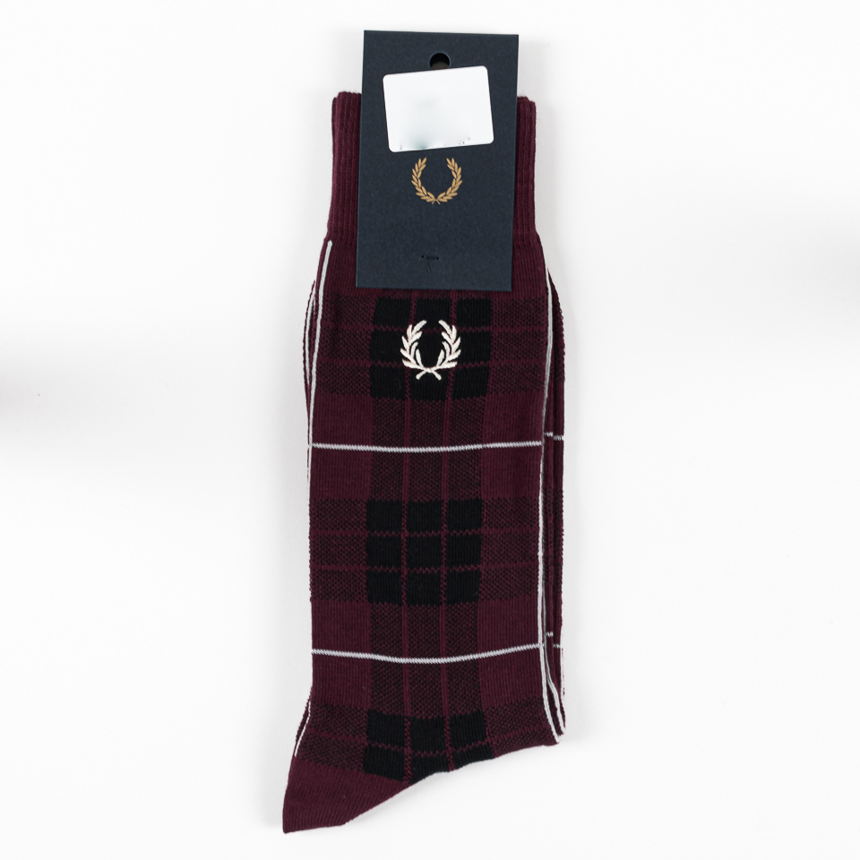 FRED PERRY☆ Chosen by Champions Socks OX BLOOD Tartan Sock - Fred Perry Tartan | Accessories | Hats