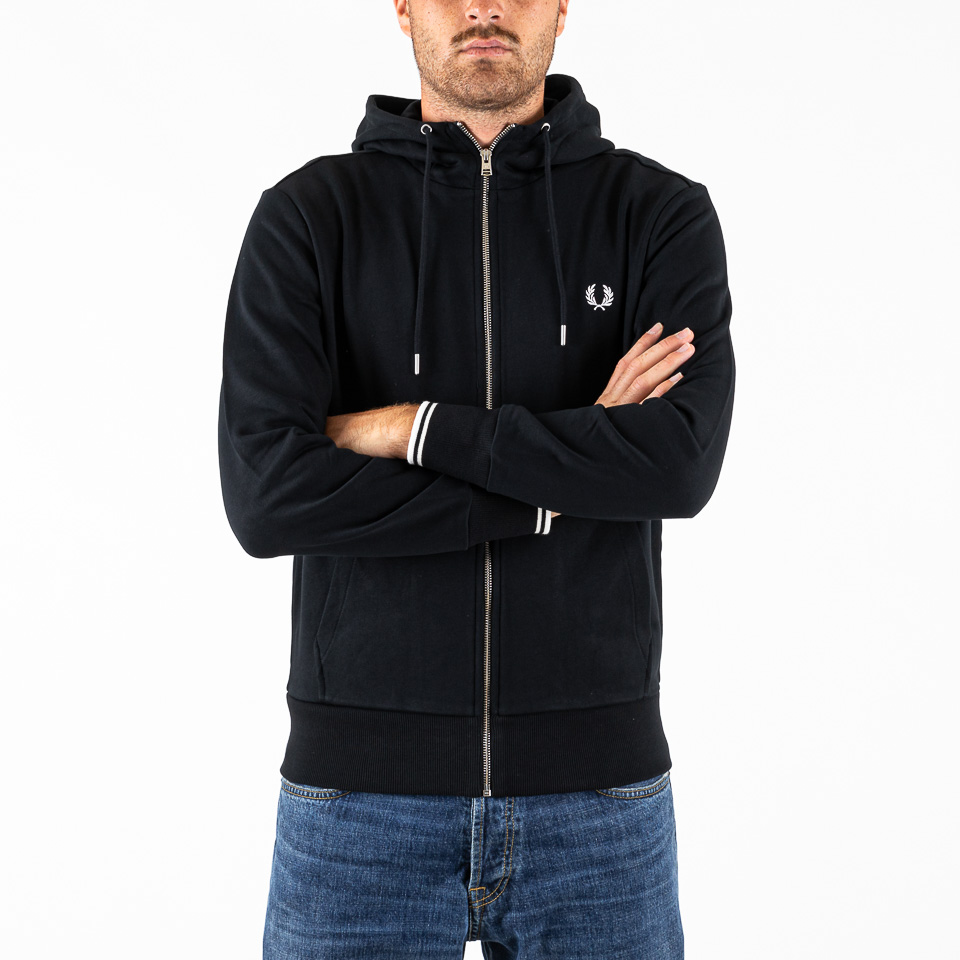 Sweatshirts Fred Perry Hooded Zip Through Sweatshirt | The