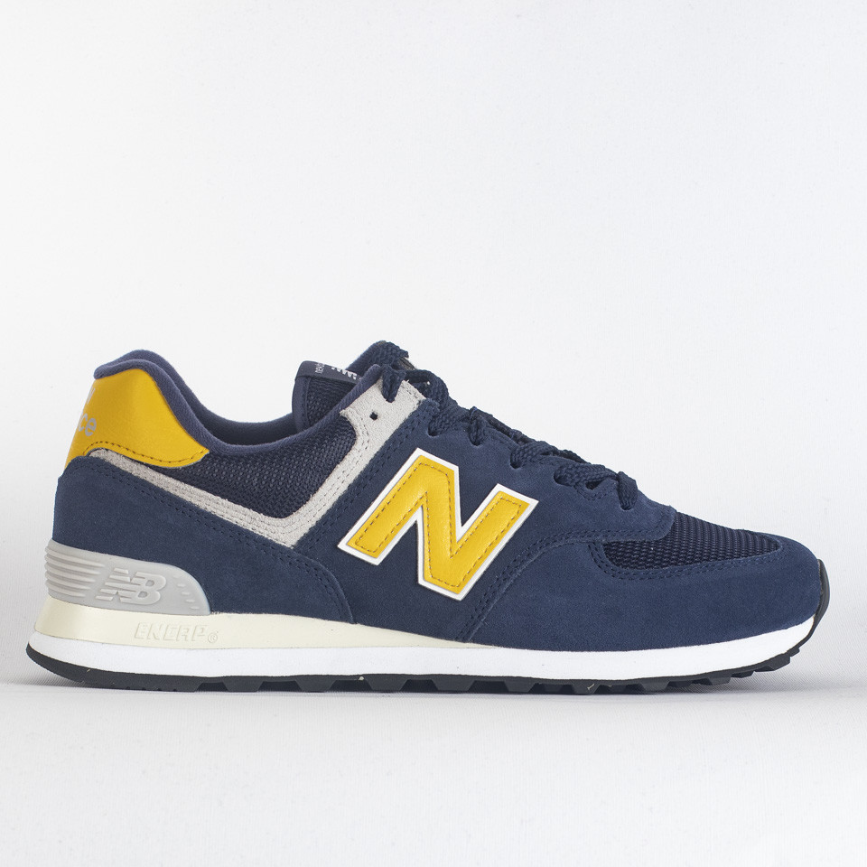 New balance 574 store navy yellow