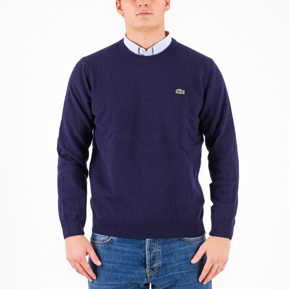 Lacoste Crew Neck Knit Jumper Navy