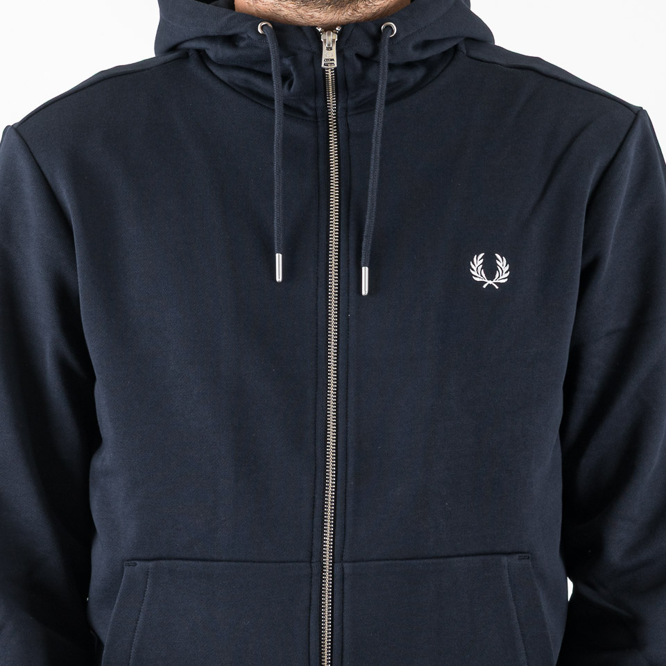 FRED PERRY☆ Hooded Zip Through Sweatshirt NAVY Hooded Zip Through Sweatshirt - Navy | Men's Sweatshirts