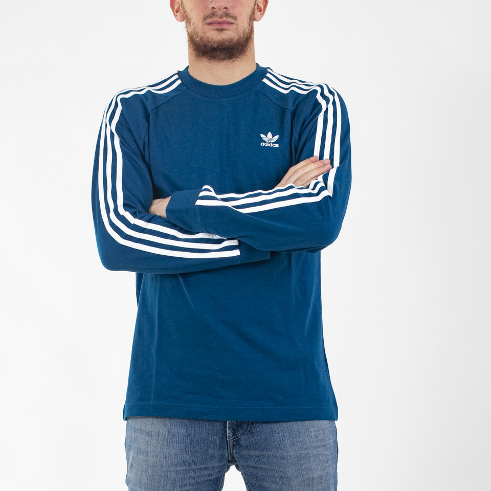 T shirts adidas Originals 3 Stripes Long Sleeve Tee The Firm shop