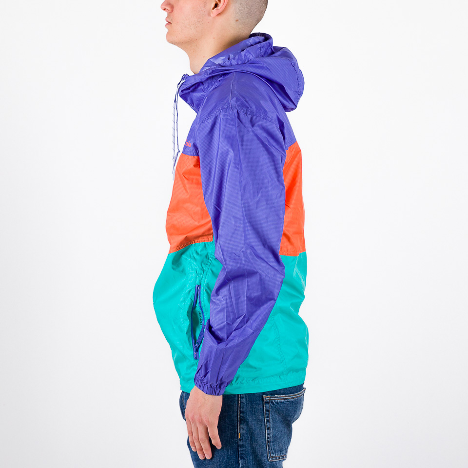 Columbia Trail Traveler Windbreaker Jacket in Bright Aqua/Desert