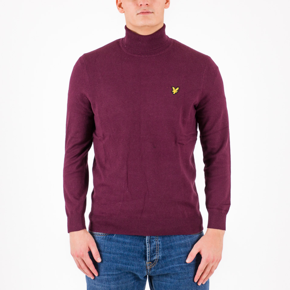 Lyle and scott burgundy jumper best sale