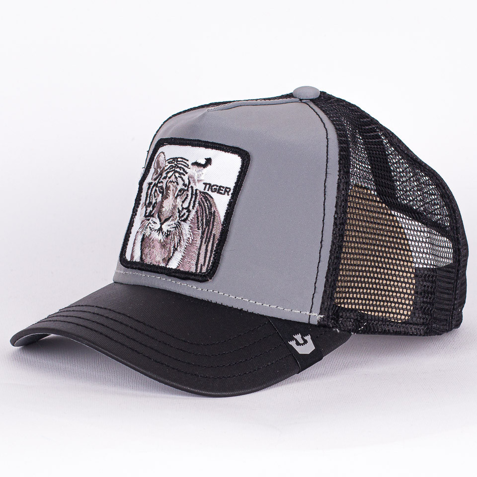 Goorin Bros Snapback Mesh Cap Black Tiger Instinct Only Trucker Hat 101-2680 
