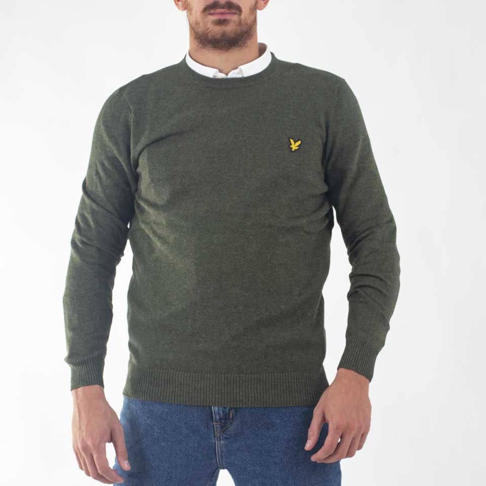 Lyle and scott cotton sale merino crew neck jumper