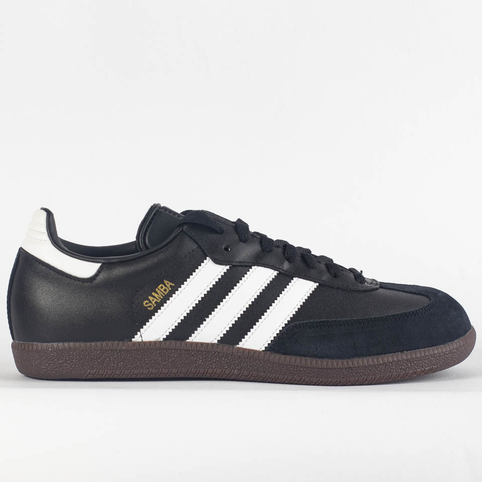 Adidas samba black leather on sale