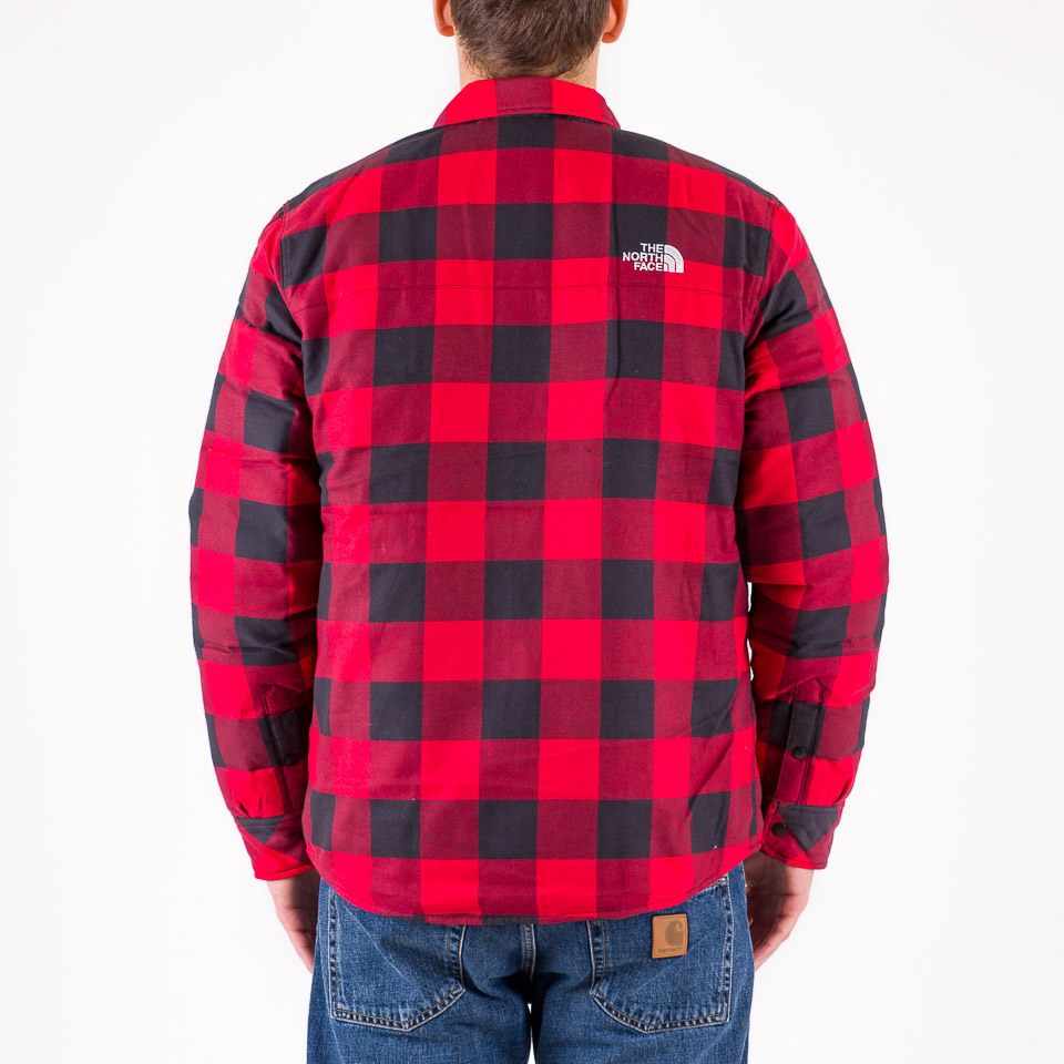 North face reversible online flannel jacket