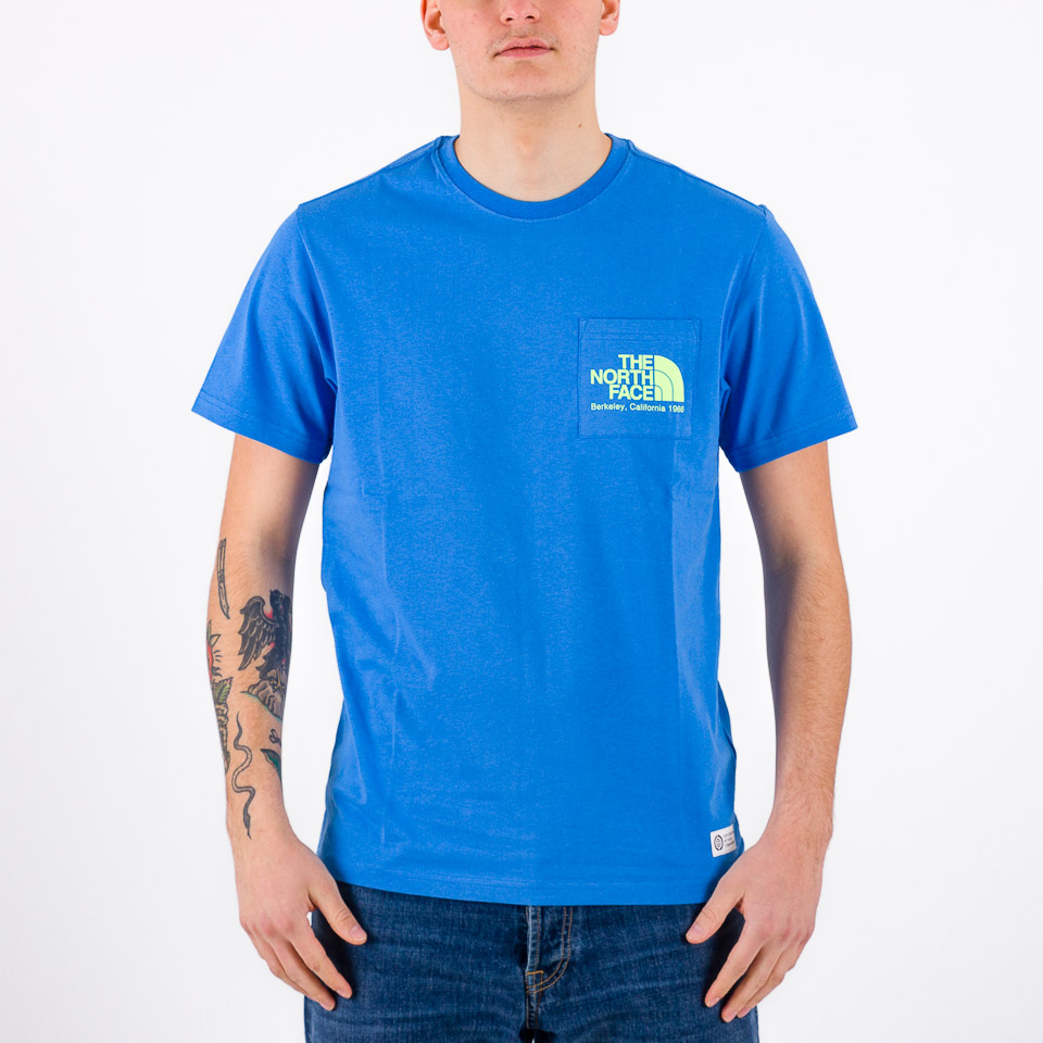 Blue north store face shirt