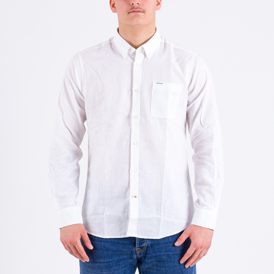 Barbour linen deals shirt