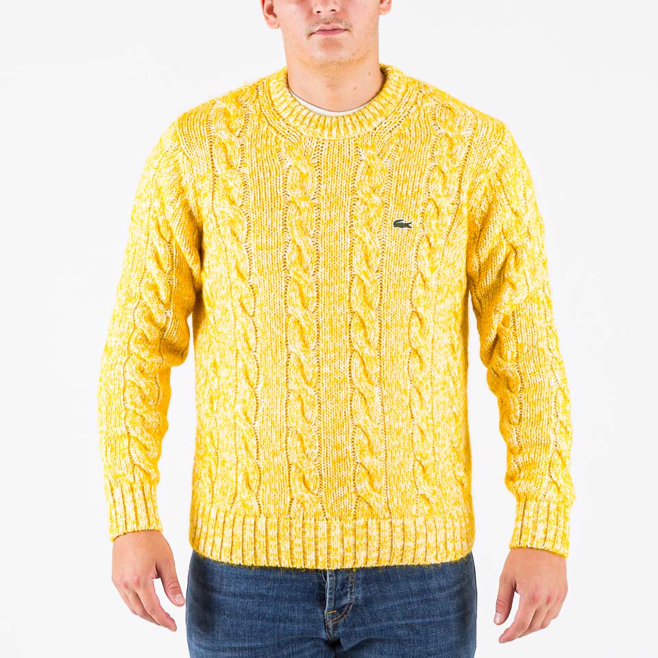 Jumpers Sweaters Lacoste Cotton and Mercerized Alpaca Cable Knit Sweater The Firm shop