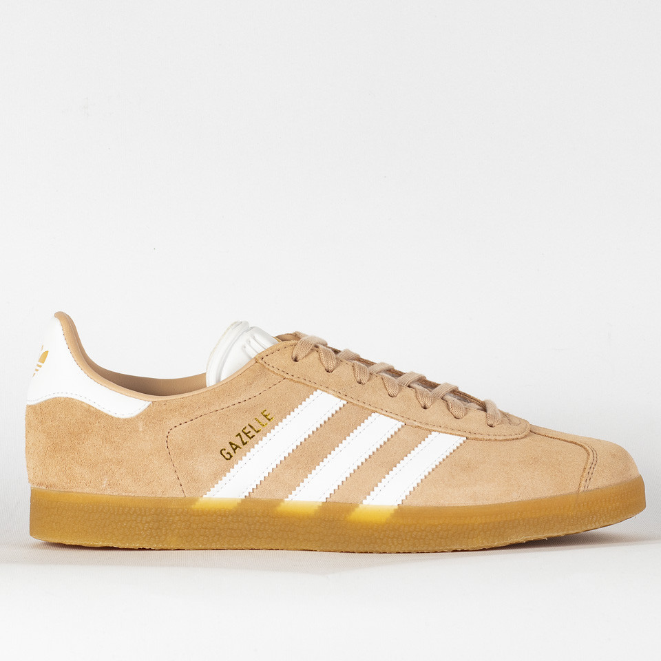 Adidas gazelle trainers outlet linen dust pearl cream