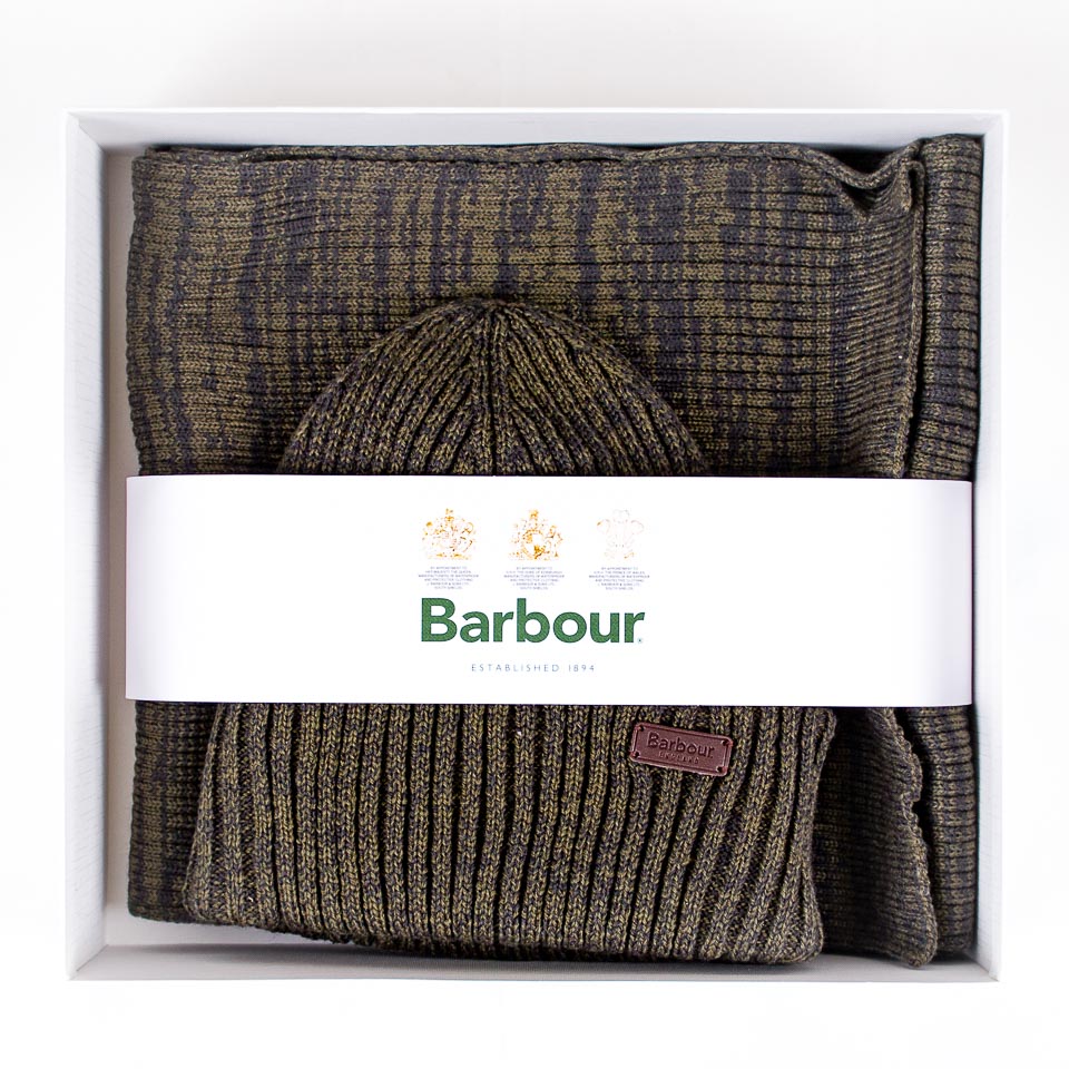 Caps & Hats Barbour Crimdon Beanie & Scarf Gift Set | The Firm shop