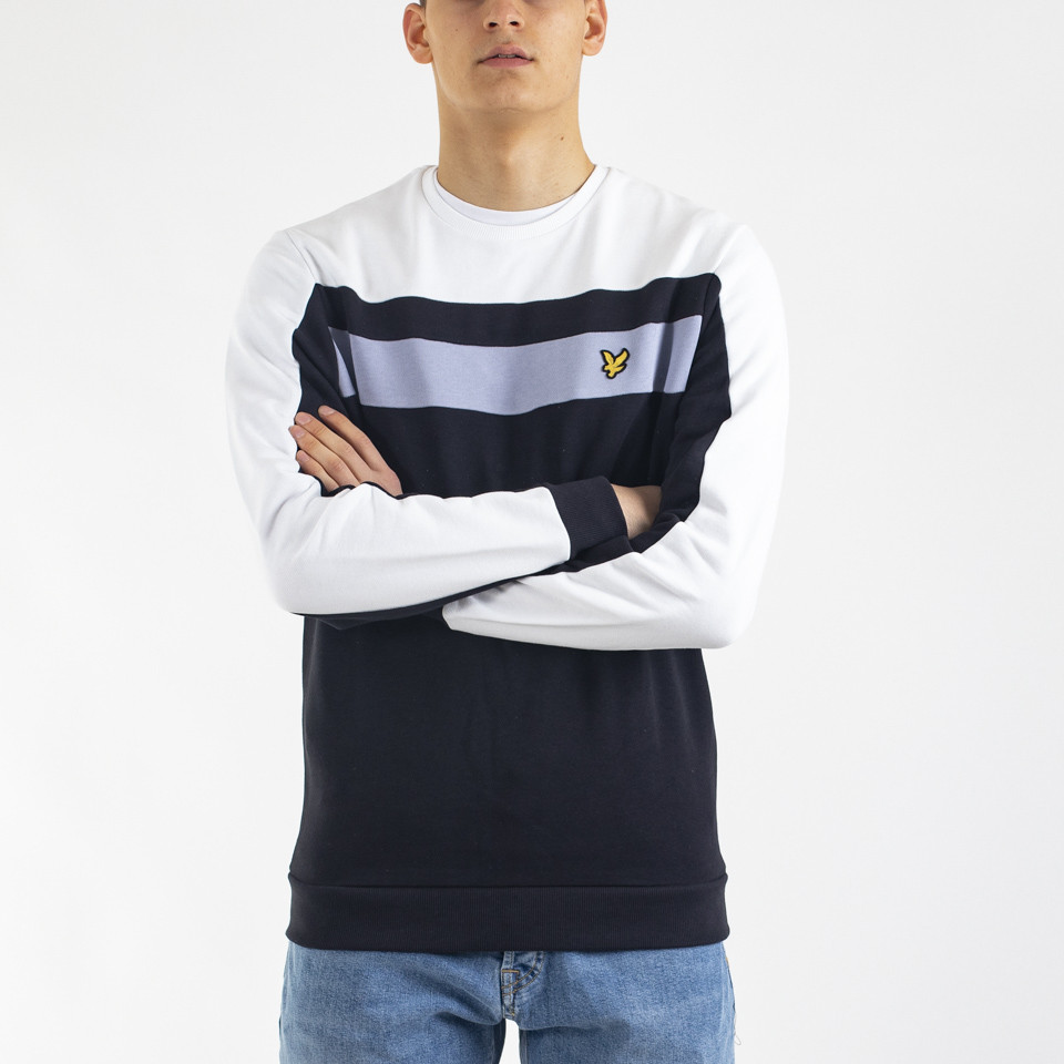 Lyle and scott store colour block sweatshirt