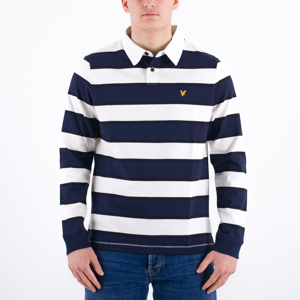 lyle and scott striped polo