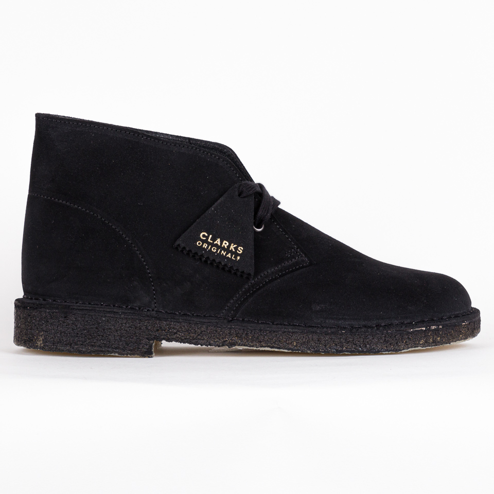 Clarks original black suede cheap desert shoes