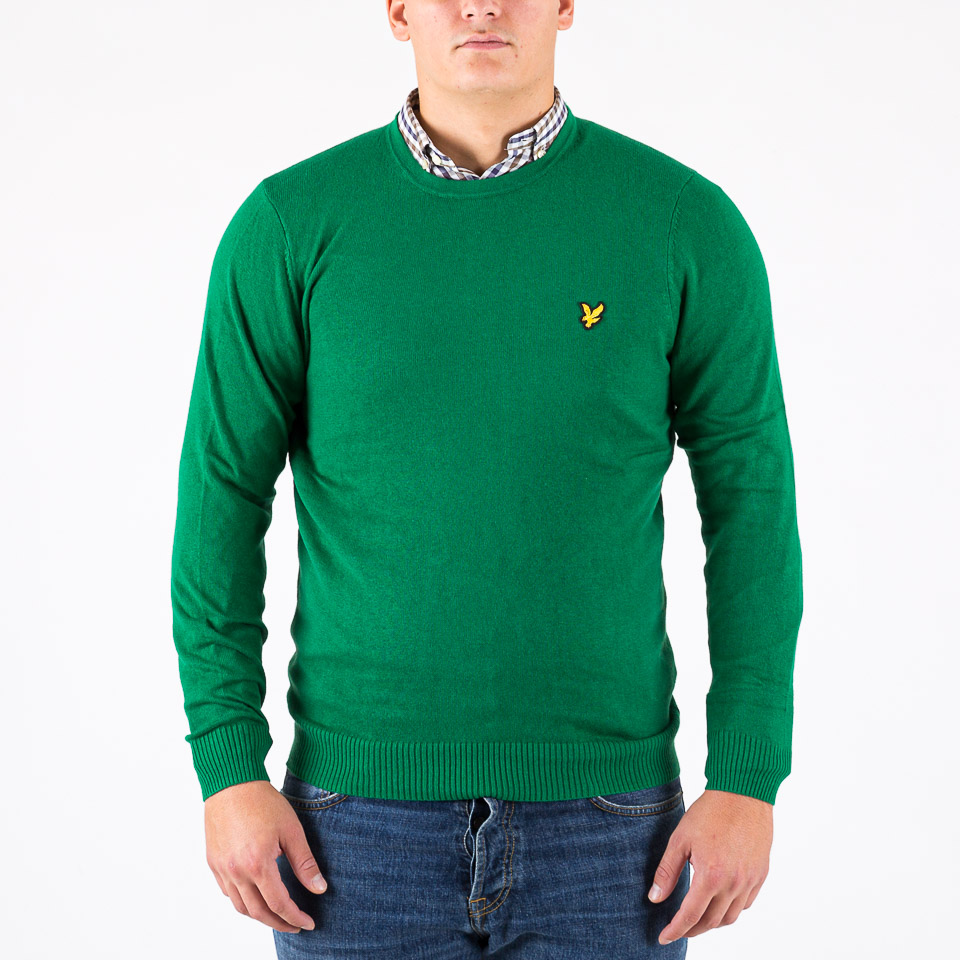 Lyle & Scott Merino Crew Neck Knit Charcoal Marl - Terraces Menswear