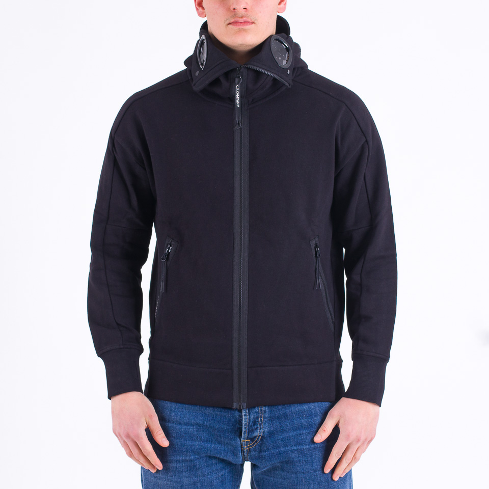 Cp company full hotsell zip hooded goggle sweatshirt