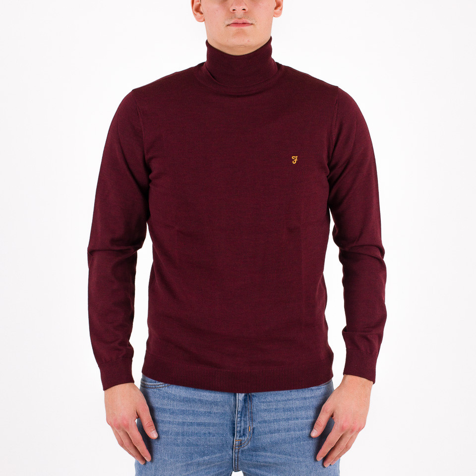 Jumpers & Sweaters Farah Gosforth Merino Roll Neck Sweater | The