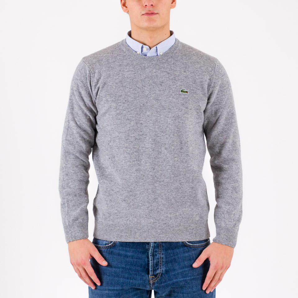 Lacoste grey clearance wool jumper