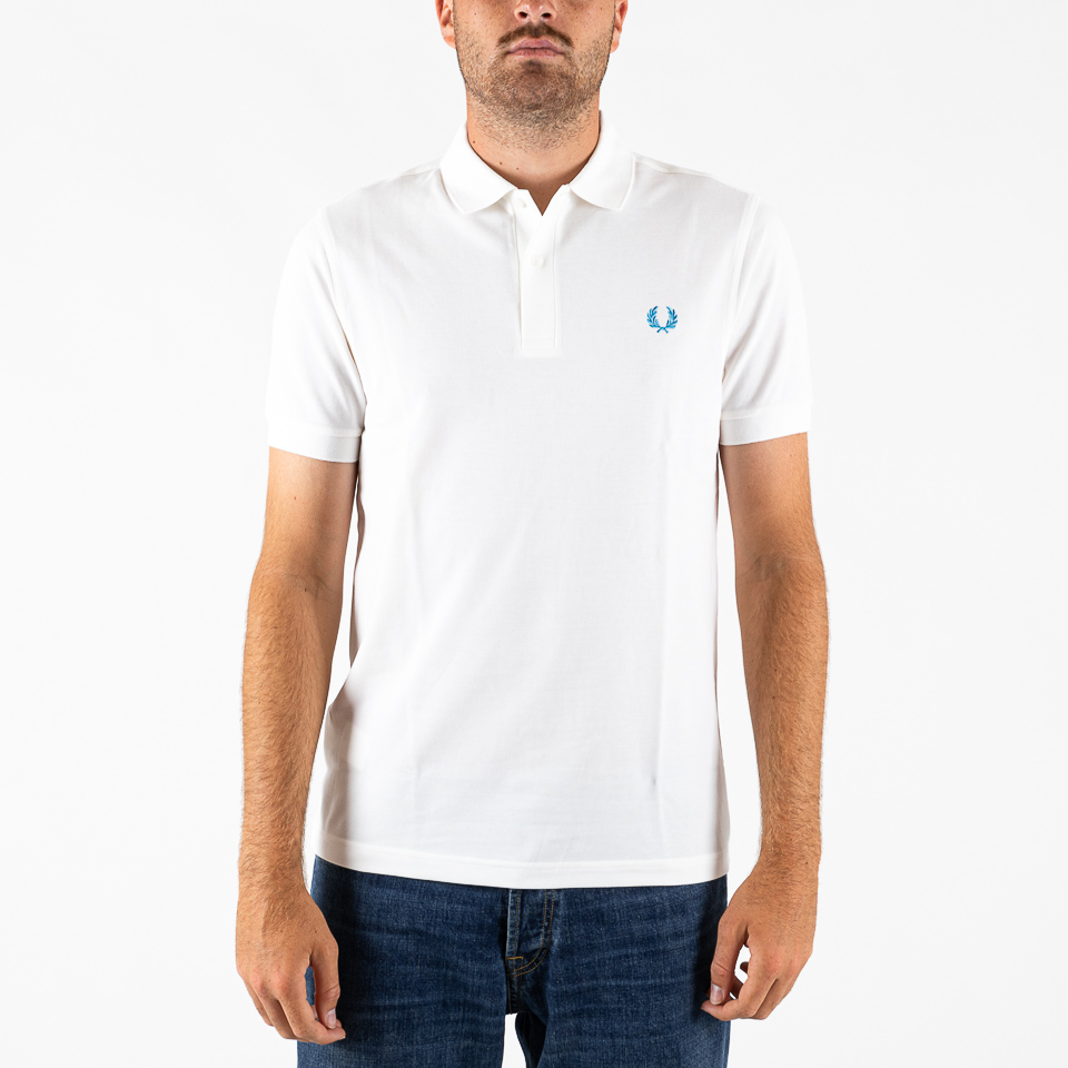 Fred perry white polo sale best sale