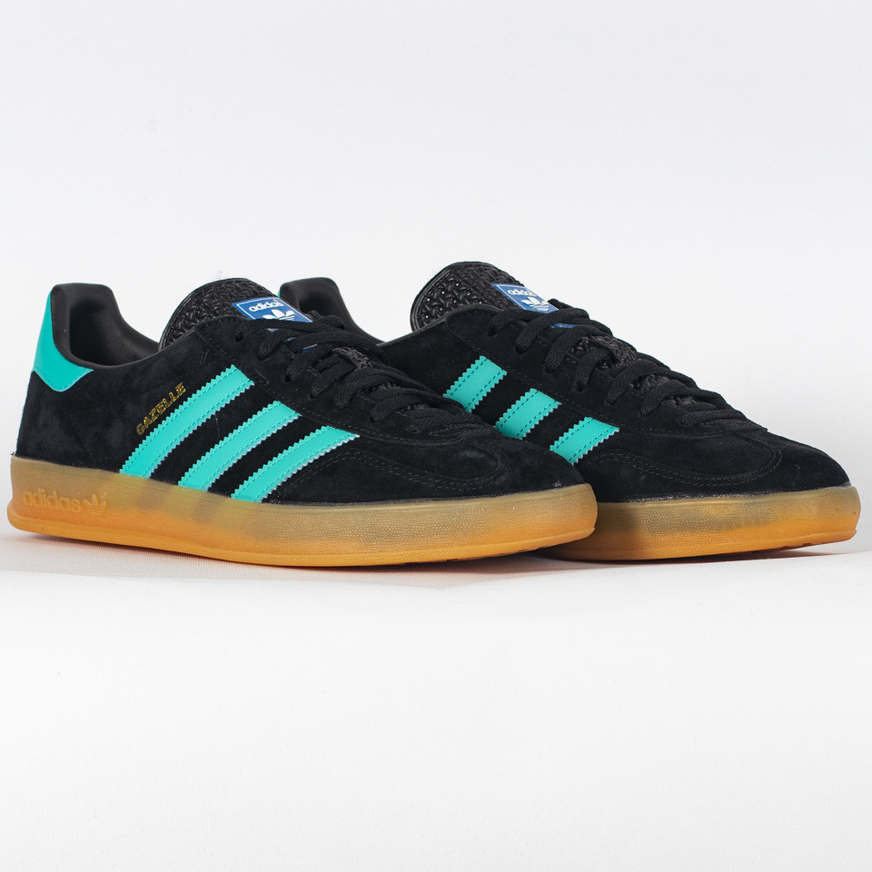 Adidas gazelle outlet indoor black aqua