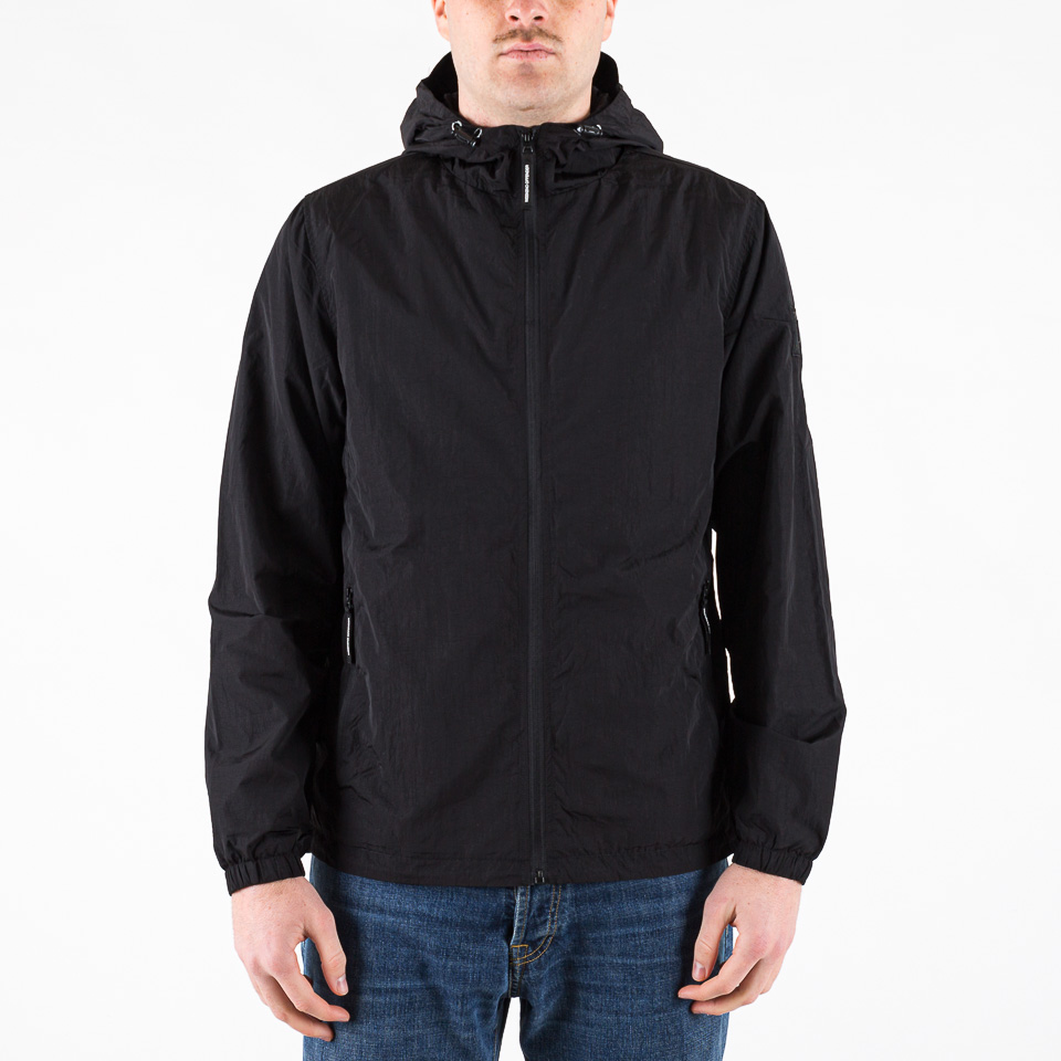 Lyle & Scott Iridescent Hood Over Head Jacket Jet Black - Terraces Menswear