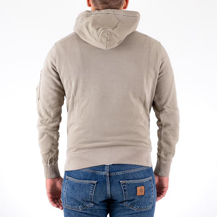 CP COMPANY｜SWEATSHIRTS (Brushed Emerized Diagonal Sweat C.P. Company Brushed Emerized Diagonal Fleece Sweat Grey at