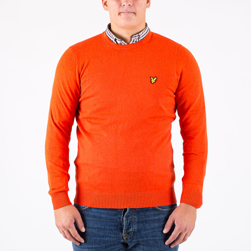 Lyle & Scott Merino Crew Neck Knit Charcoal Marl - Terraces Menswear