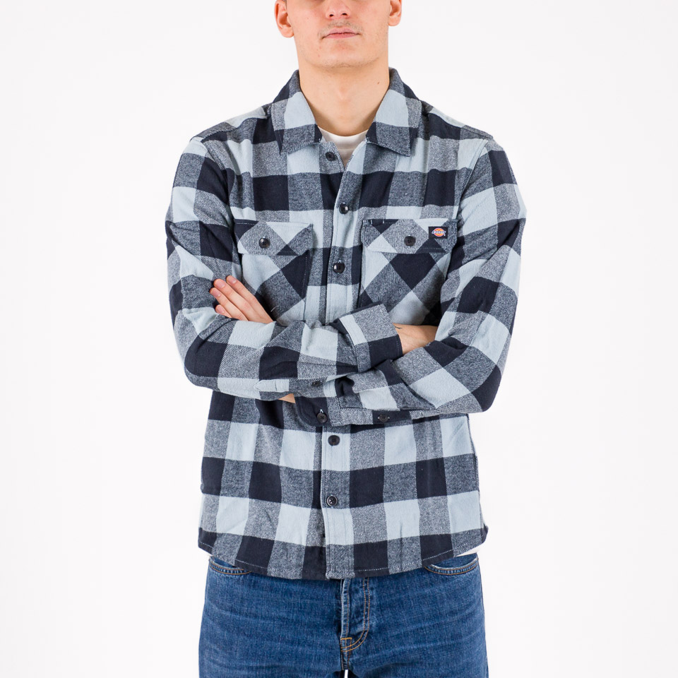 Tシャツ・カットソー Dickies FW23 LINED SACRAMENTO SHIRT (DK0A4XGRBD01) DICKIES NEW SACRAMENTO SHIRT Blue | BSTN Store